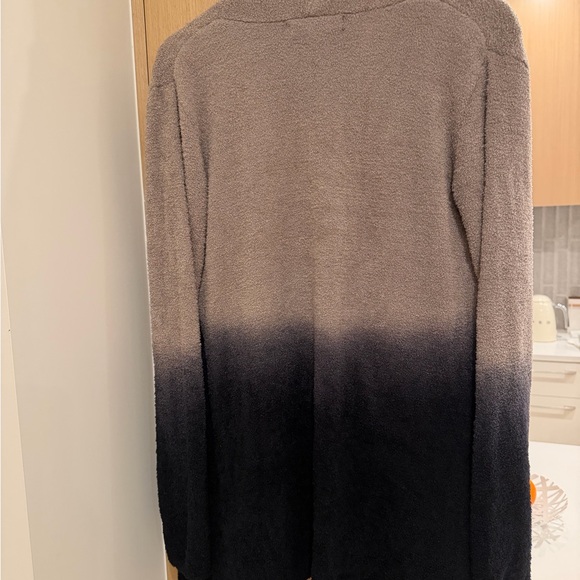 Barefoot Dreams Ombre Black and Gray Cardigan - Picture 3 of 5